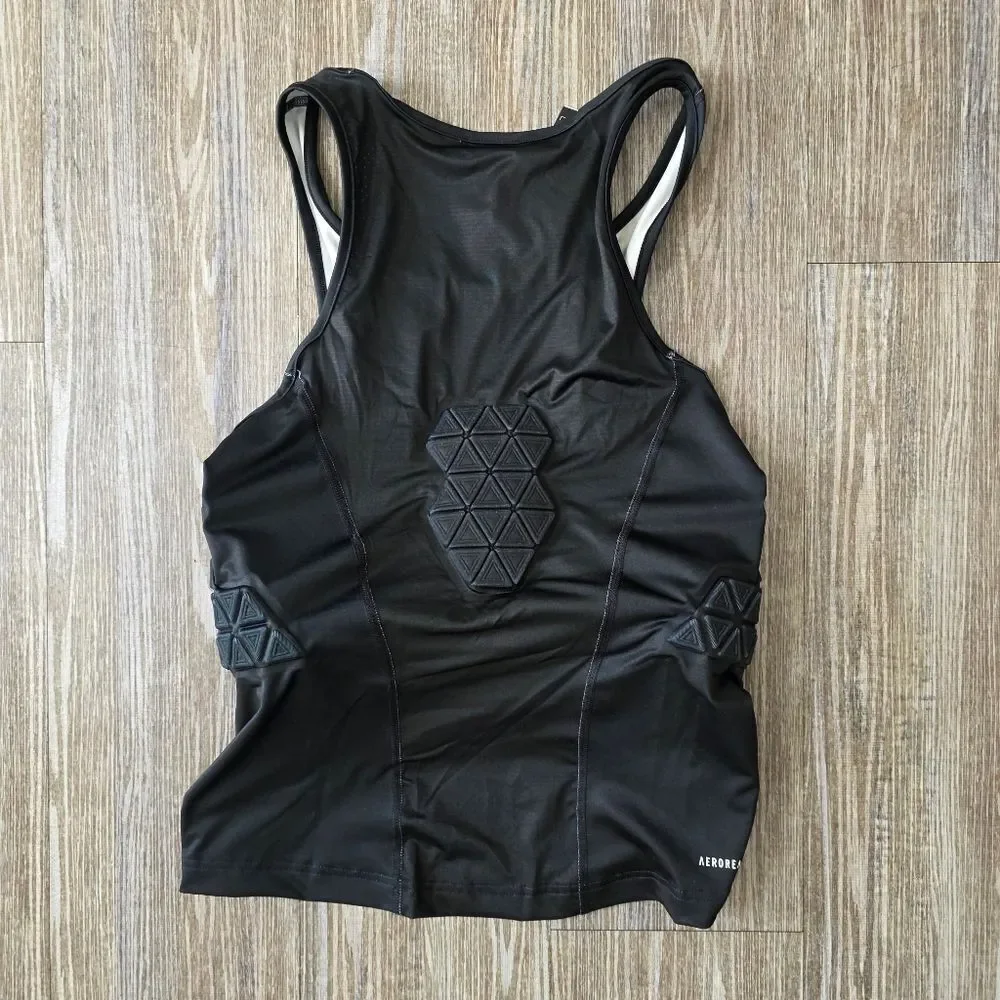 Adidas Padded Tank Men's XL Black White Basketball Football Protective Top New
